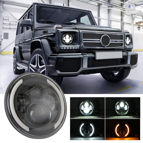 7 นิ้ว H4 / H13 DC 9V-30V 3000LM 3000K-6000K 25W รถทรงกลม LED ไฟหน้าสำหรับ Jeep Wrangler พร้อม Angel Eye, For Jeep Wrangler