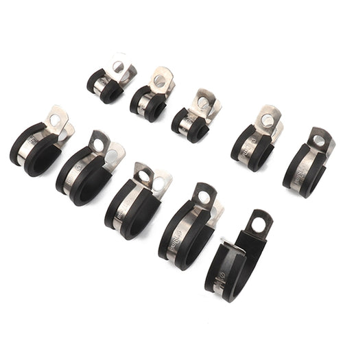 10 ชิ้นรถเบาะยางหนีบท่อหนีบสแตนเลสขนาด: 1 นิ้ว (25 มม.), Size: 1 inch (25mm)