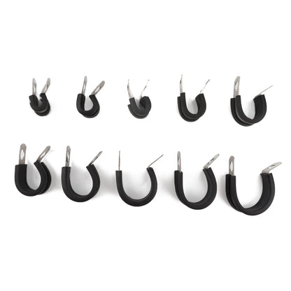 10 ชิ้นรถเบาะยางหนีบท่อหนีบสแตนเลสขนาด: 7/4 นิ้ว (44 มม.), Size: 7/4 inch (44mm)