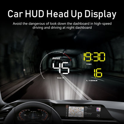 A9 5.5 นิ้ว Universal Car OBD2 HUD ติดตั้ง Head Up Display, A9(Blue)