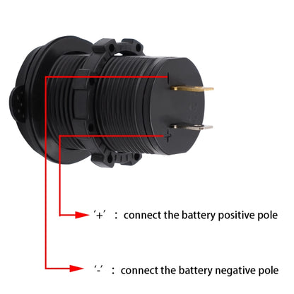 Universal Car Dual USB Charger Power Outlet Adapter 4.2A 5V IP66 พร้อมรูรับแสง + 60 ซม., 4.2A + 60cm Cable(Blue Light), 4.2A + 60cm Cable(Orange Light), 4.2A + 60cm Cable(Red Light)