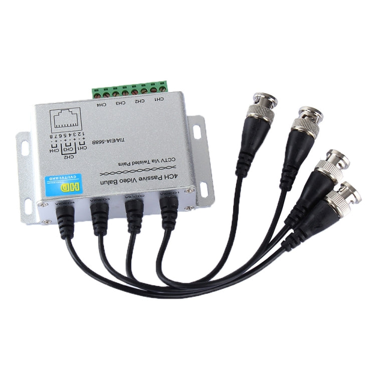 HD204A-F HD-CVI/TVI/AHD กล้องวงจรปิด 4CH UTP Passive Video Balun, HD204A-F