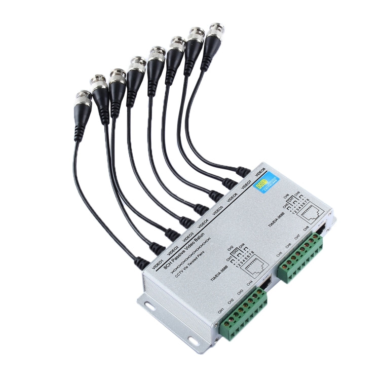 HD208 HD-CVI/TVI/AHD กล้องวงจรปิด 8CH Passive Video Balun, HD208F