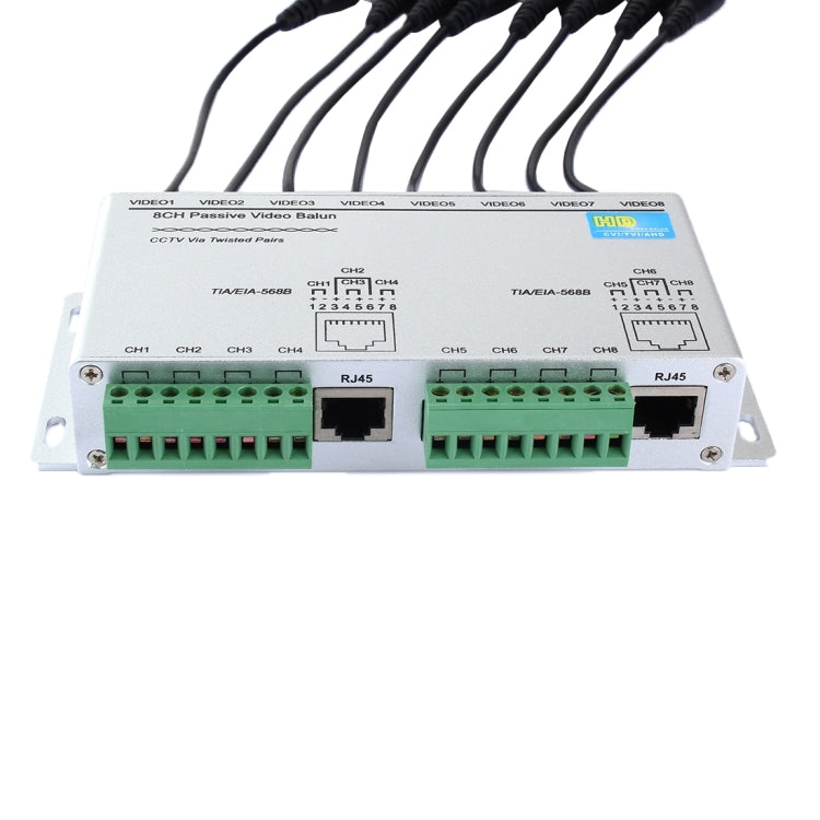 HD208 HD-CVI/TVI/AHD กล้องวงจรปิด 8CH Passive Video Balun, HD208F