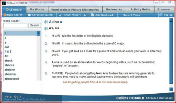 Collins COBUILD Advanced Dictionary