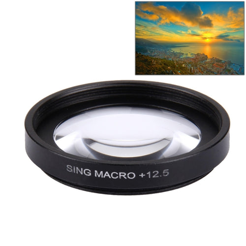 JUNESTAR Proffesional 37 มม.12.5X Macro เลนส์กรอง + ฝาครอบเลนส์สำหรับ GoPro และ Xiaomi Xiaoyi Yi Sport Action กล้อง, 12.5X Macro Lens
