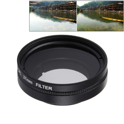 JUNESTAR สำหรับ Xiaomi Xiaoyi Yi II กล้องกีฬา 4K Proffesional ตัวกรอง CPL 37 มม. + หมวกป้องกันเลนส์, CPL Filter+Lens Cap