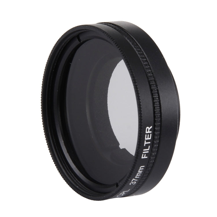 JUNESTAR สำหรับ Xiaomi Xiaoyi Yi II กล้องกีฬา 4K Proffesional ตัวกรอง CPL 37 มม. + หมวกป้องกันเลนส์, CPL Filter+Lens Cap