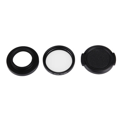 JUNESTAR สำหรับ Xiaomi Xiaoyi Yi II กล้องกีฬา 4K Proffesional ตัวกรอง CPL 37 มม. + หมวกป้องกันเลนส์, CPL Filter+Lens Cap
