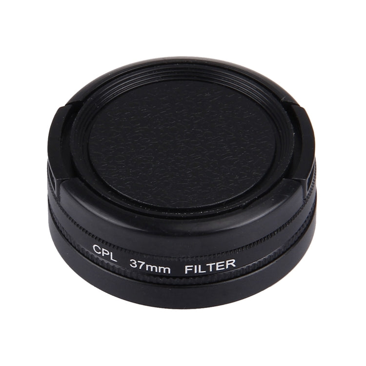 JUNESTAR สำหรับ Xiaomi Xiaoyi Yi II กล้องกีฬา 4K Proffesional ตัวกรอง CPL 37 มม. + หมวกป้องกันเลนส์, CPL Filter+Lens Cap