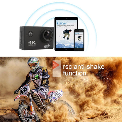 F60 2.0 นิ้วหน้าจอ 170 องศามุมกว้าง WiFi Sport Action กล้องกล้องวิดีโอพร้อมเคสกันน้ำรองรับการ์ด Micro SD 64GB, F60 (Yellow), F60 (White), F60 (Silver), F60 (Magenta), F60 (Blue), F60 (Gold), F60 (Black)