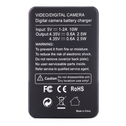 AHDBT-501 หน้าจอ LCD เครื่องชาร์จแบตเตอรี่คู่สำหรับ GoPro HERO5 พร้อมจอแสดงผลความจุในการชาร์จ, For GoPro HERO5