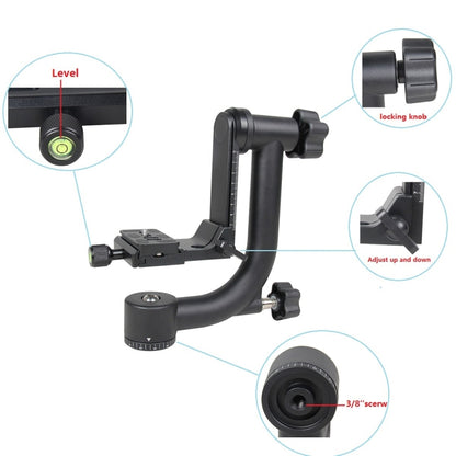 YELANGU แนวนอน 360 องศา Gimbal ขาตั้งกล้องสำหรับ Home DV และกล้อง SLR, YLG0401E