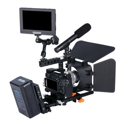 YELANGU YLG0905A กล้องวิดีโอกรงจับโคลงสำหรับ Sony A6000/A6300/A6400/A6500