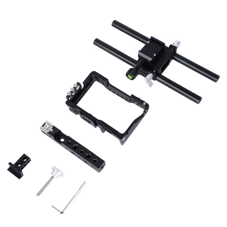 YELANGU YLG0905A กล้องวิดีโอกรงจับโคลงสำหรับ Sony A6000/A6300/A6400/A6500