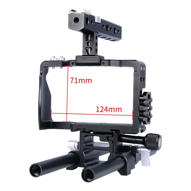 YELANGU YLG0905A กล้องวิดีโอกรงจับโคลงสำหรับ Sony A6000/A6300/A6400/A6500