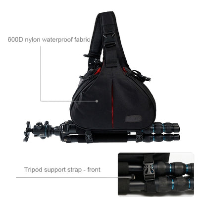 CADEN สามเหลี่ยมรูปร่าง Tscope สลิงไหล่ข้ามกระเป๋ากล้องดิจิตอล เคส กระเป๋านุ่มพร้อมฝาครอบฝนสำหรับ Canon Nikon Sony K1, ขนาด: 36 * 31 * 15 ซม.