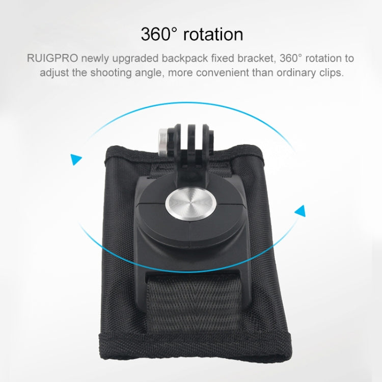 360 องศาหมุน Quick Release สายคล้องไหล่กระเป๋าเป้สะพายหลัง Mount สำหรับ GoPro Hero11 สีดำ/HERO10 สีดำ/9 สีดำ/8 สีดำ/7/6/5/5 เซสชัน/4 เซสชัน/4/3 +/3/2/1, DJI Osmo Actionและกล้องแอ็คชั่นอื่นๆ