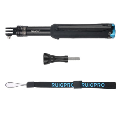 แบบพกพาที่วางขาตั้งกล้องแบบพับได้เซลฟี่ Monopod Stick สำหรับ GoPro Hero11 สีดำ / HERO10 สีดำ / HERO9 สีดำ / HERO8 / HERO7 / 6/5/5 เซสชัน / 4 เซสชัน / 4/3 + / 3/2/1, Insta360 ONE R, DJI Osmo Actionและกล้องแอคชั่นอื่นๆ ความยาว: 23.5-81 ซม, RUIGPRO
