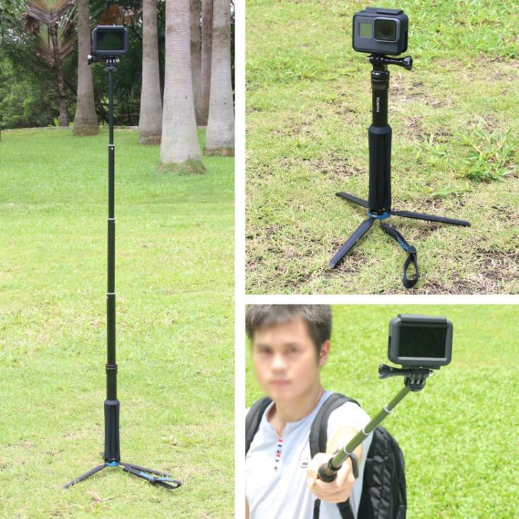 แบบพกพาที่วางขาตั้งกล้องแบบพับได้เซลฟี่ Monopod Stick สำหรับ GoPro Hero11 สีดำ / HERO10 สีดำ / HERO9 สีดำ / HERO8 / HERO7 / 6/5/5 เซสชัน / 4 เซสชัน / 4/3 + / 3/2/1, Insta360 ONE R, DJI Osmo Actionและกล้องแอคชั่นอื่นๆ ความยาว: 23.5-81 ซม, RUIGPRO