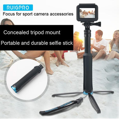 แบบพกพาที่วางขาตั้งกล้องแบบพับได้เซลฟี่ Monopod Stick สำหรับ GoPro Hero11 สีดำ / HERO10 สีดำ / HERO9 สีดำ / HERO8 / HERO7 / 6/5/5 เซสชัน / 4 เซสชัน / 4/3 + / 3/2/1, Insta360 ONE R, DJI Osmo Actionและกล้องแอคชั่นอื่นๆ ความยาว: 23.5-81 ซม, RUIGPRO