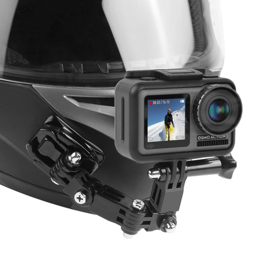 หมวกกันน็อคขี่จักรยานกาว Multi-Joint Arm ชุดติดตั้งคงที่พร้อม J-Hook Buckle Mount และสกรูสำหรับ DJI Osmo Action, GoPro HERO10 Black / 9 Black / HERO8 Black / 7/6/5/5 เซสชัน / 4 เซสชัน / 4 /3+ /3/2/1, Xiaoyi และกล้องแอคชั่นอื่นๆ, Cycling Helmet Kit