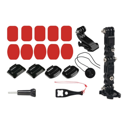 หมวกกันน็อคขี่จักรยานกาว Multi-Joint Arm ชุดติดตั้งคงที่พร้อม J-Hook Buckle Mount และสกรูสำหรับ DJI Osmo Action, GoPro HERO10 Black / 9 Black / HERO8 Black / 7/6/5/5 เซสชัน / 4 เซสชัน / 4 /3+ /3/2/1, Xiaoyi และกล้องแอคชั่นอื่นๆ, Cycling Helmet Kit