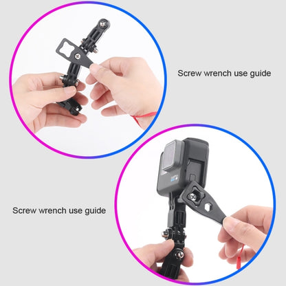 หมวกกันน็อคขี่จักรยานกาว Multi-Joint Arm ชุดติดตั้งคงที่พร้อม J-Hook Buckle Mount และสกรูสำหรับ DJI Osmo Action, GoPro HERO10 Black / 9 Black / HERO8 Black / 7/6/5/5 เซสชัน / 4 เซสชัน / 4 /3+ /3/2/1, Xiaoyi และกล้องแอคชั่นอื่นๆ, Cycling Helmet Kit