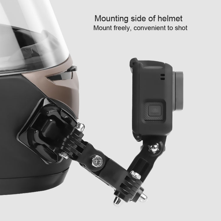 หมวกกันน็อคขี่จักรยานกาว Multi-Joint Arm ชุดติดตั้งคงที่พร้อม J-Hook Buckle Mount และสกรูสำหรับ DJI Osmo Action, GoPro HERO10 Black / 9 Black / HERO8 Black / 7/6/5/5 เซสชัน / 4 เซสชัน / 4 /3+ /3/2/1, Xiaoyi และกล้องแอคชั่นอื่นๆ, Cycling Helmet Kit