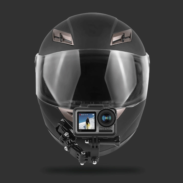 หมวกกันน็อคขี่จักรยานกาว Multi-Joint Arm ชุดติดตั้งคงที่พร้อม J-Hook Buckle Mount และสกรูสำหรับ DJI Osmo Action, GoPro HERO10 Black / 9 Black / HERO8 Black / 7/6/5/5 เซสชัน / 4 เซสชัน / 4 /3+ /3/2/1, Xiaoyi และกล้องแอคชั่นอื่นๆ, Cycling Helmet Kit