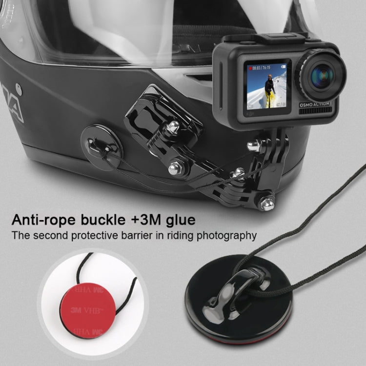 หมวกกันน็อคขี่จักรยานกาว Multi-Joint Arm ชุดติดตั้งคงที่พร้อม J-Hook Buckle Mount และสกรูสำหรับ DJI Osmo Action, GoPro HERO10 Black / 9 Black / HERO8 Black / 7/6/5/5 เซสชัน / 4 เซสชัน / 4 /3+ /3/2/1, Xiaoyi และกล้องแอคชั่นอื่นๆ, Cycling Helmet Kit