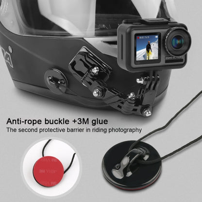 หมวกกันน็อคขี่จักรยานกาว Multi-Joint Arm ชุดติดตั้งคงที่พร้อม J-Hook Buckle Mount และสกรูสำหรับ DJI Osmo Action, GoPro HERO10 Black / 9 Black / HERO8 Black / 7/6/5/5 เซสชัน / 4 เซสชัน / 4 /3+ /3/2/1, Xiaoyi และกล้องแอคชั่นอื่นๆ, Cycling Helmet Kit