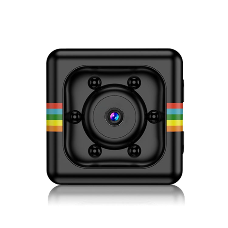 SQ11 Mini DV HD 1080P กล้องบันทึกกีฬา 2MP พร้อมตัวยึดรองรับการตรวจจับจอภาพและ IR Night Vision และการ์ด TF, SQ11 6 LEDs Black
