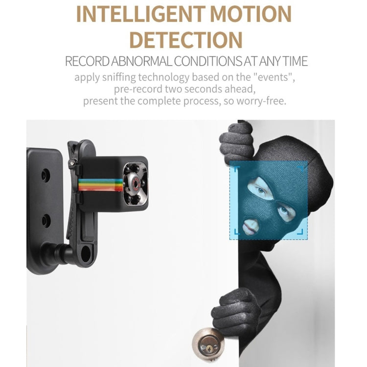 SQ11 Mini DV HD 1080P กล้องบันทึกกีฬา 2MP พร้อมตัวยึดรองรับการตรวจจับจอภาพและ IR Night Vision และการ์ด TF, SQ11 6 LEDs Black