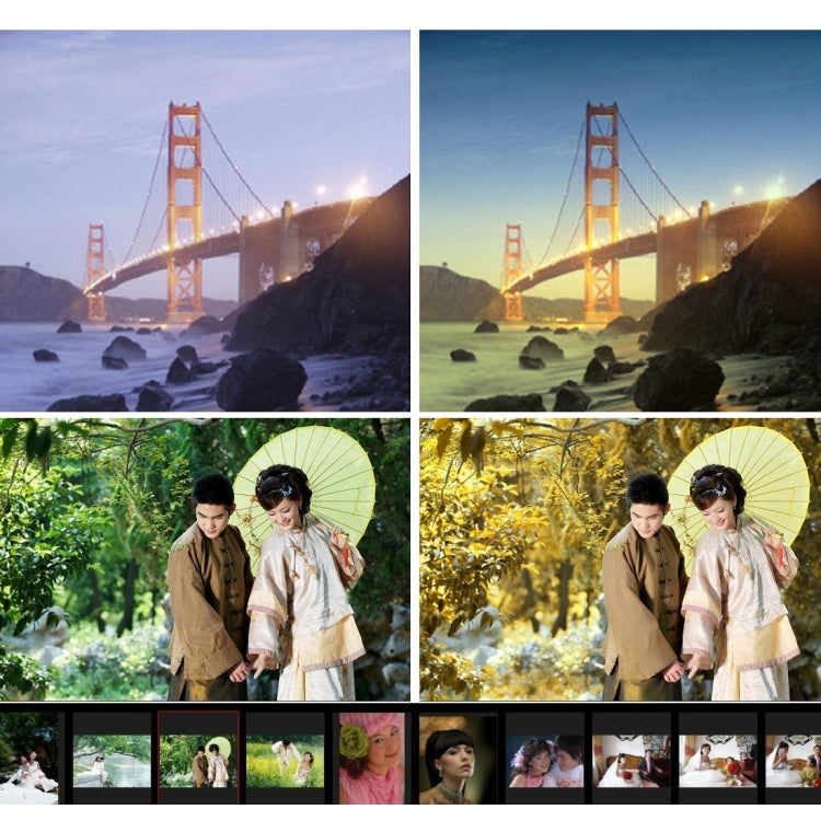 JUNESTAR 7 in 1 Proffesional 37 มม. ฟิลเตอร์เลนส์ (CPL + UV + ND4 + แดง + เหลือง + FLD / สีม่วง) และฝาครอบป้องกันเลนส์สำหรับ GoPro HERO4 / 3+ / 3 Sport Action Camera, 7 in 1