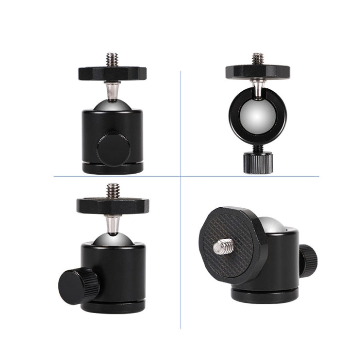 หัวบอลโลหะแบบพาโนรามาหมุนได้ 360 องศาขนาดเล็กสำหรับกล้อง DSLR และกล้องดิจิตอล, Black, Blue, Red