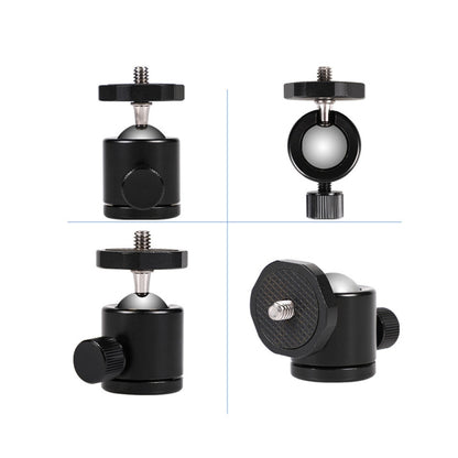 หัวบอลโลหะแบบพาโนรามาหมุนได้ 360 องศาขนาดเล็กสำหรับกล้อง DSLR และกล้องดิจิตอล, Black, Blue, Red