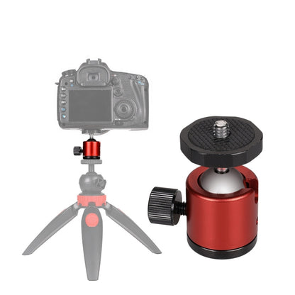 หัวบอลโลหะแบบพาโนรามาหมุนได้ 360 องศาขนาดเล็กสำหรับกล้อง DSLR และกล้องดิจิตอล, Black, Blue, Red