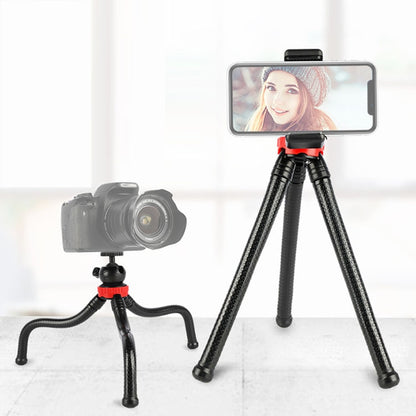 MZ305 Mini Octopus ที่ยึดขาตั้งกล้องแบบยืดหยุ่นพร้อมหัวบอลสำหรับกล้อง SLR, GoPro HERO10 Black / HERO9 Black / HERO8 Black / 7/6/5/5 เซสชัน / 4 เซสชัน / 4/3+ / 3/2/1, DJI Osmo Action,Xiaoyi และกล้องแอคชั่นอื่นๆ โทรศัพท์มือถือ ขนาด:30ซม.x5ซม, MZ305