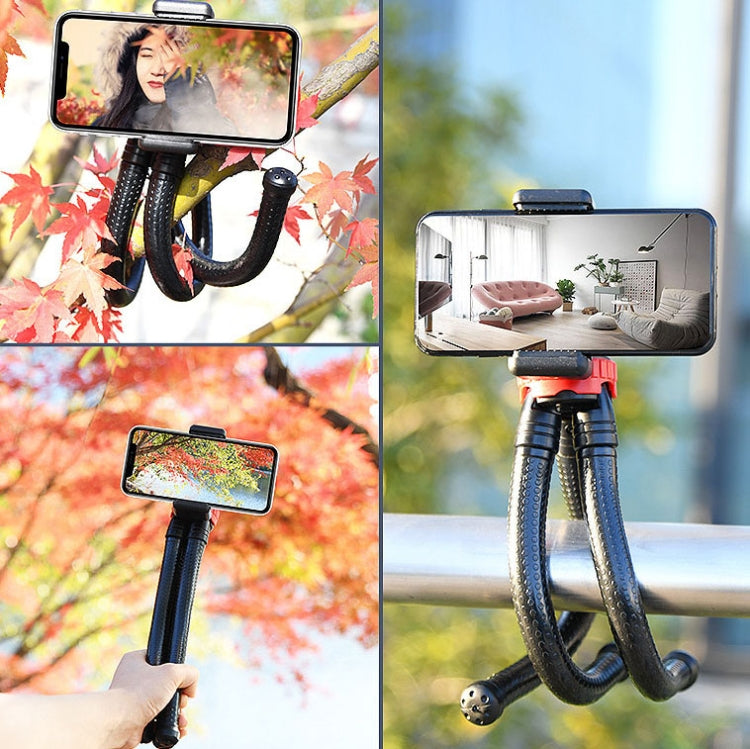 MZ305 Mini Octopus ที่ยึดขาตั้งกล้องแบบยืดหยุ่นพร้อมหัวบอลสำหรับกล้อง SLR, GoPro HERO10 Black / HERO9 Black / HERO8 Black / 7/6/5/5 เซสชัน / 4 เซสชัน / 4/3+ / 3/2/1, DJI Osmo Action,Xiaoyi และกล้องแอคชั่นอื่นๆ โทรศัพท์มือถือ ขนาด:30ซม.x5ซม, MZ305