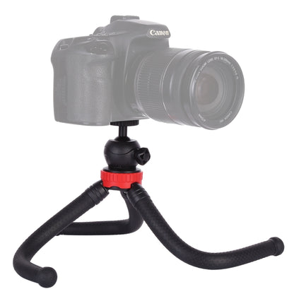 MZ305 Mini Octopus ที่ยึดขาตั้งกล้องแบบยืดหยุ่นพร้อมหัวบอลสำหรับกล้อง SLR, GoPro HERO10 Black / HERO9 Black / HERO8 Black / 7/6/5/5 เซสชัน / 4 เซสชัน / 4/3+ / 3/2/1, DJI Osmo Action,Xiaoyi และกล้องแอคชั่นอื่นๆ โทรศัพท์มือถือ ขนาด:30ซม.x5ซม, MZ305