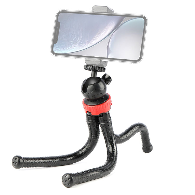 MZ305 Mini Octopus ที่ยึดขาตั้งกล้องแบบยืดหยุ่นพร้อมหัวบอลสำหรับกล้อง SLR, GoPro HERO10 Black / HERO9 Black / HERO8 Black / 7/6/5/5 เซสชัน / 4 เซสชัน / 4/3+ / 3/2/1, DJI Osmo Action,Xiaoyi และกล้องแอคชั่นอื่นๆ โทรศัพท์มือถือ ขนาด:30ซม.x5ซม, MZ305