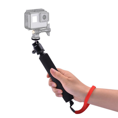 ไม้เซลฟี่ 360 องศาสากลพร้อมเชือกสีแดงสำหรับ Gopro, โทรศัพท์มือถือ, กล้องคอมแพคที่มีรูเกลียว 1/4, ความยาว: 210 มม. - 525 มม., Length: 21-52cm