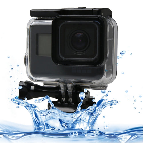 สำหรับ GoPro HERO6 / 5 สีดำ 60 เมตรใต้น้ำกันน้ำที่อยู่อาศัยกรณีดำน้ำที่มีหน้าจอสัมผัสประตูหลังและตัวกรอง / หัวเข็มขัดพื้นฐานเมาและสกรูไม่จำเป็นต้องถอดเลนส์, 60m Waterproof