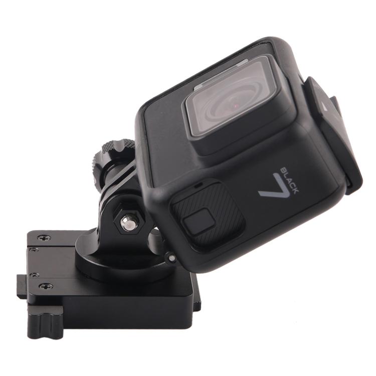 GP244-B เมาท์อะลูมิเนียมสำหรับ GoPro Hero11 Black / HERO10 Black / 9 Black / 8 Black / 7/6/5/5 เซสชัน / 4 เซสชัน / 4/3+ / 3/2/1, DJI Osmo Action และกล้องแอ็คชั่นอื่น ๆ และฐานติดตั้ง NVG, GP244-B
