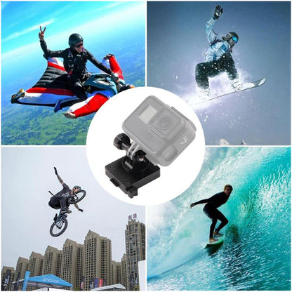 GP244-B เมาท์อะลูมิเนียมสำหรับ GoPro Hero11 Black / HERO10 Black / 9 Black / 8 Black / 7/6/5/5 เซสชัน / 4 เซสชัน / 4/3+ / 3/2/1, DJI Osmo Action และกล้องแอ็คชั่นอื่น ๆ และฐานติดตั้ง NVG, GP244-B