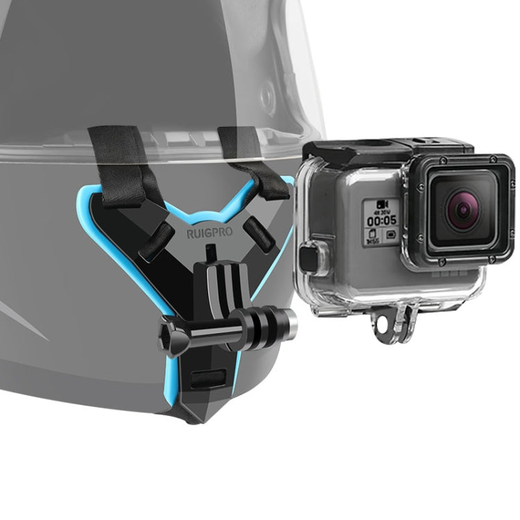 เข็มขัดติดหมวกกันน็อค + เคสกันน้ำสำหรับ GoPro HERO7 Black / 6/5, Helmet Belt Mount +Waterproof Case