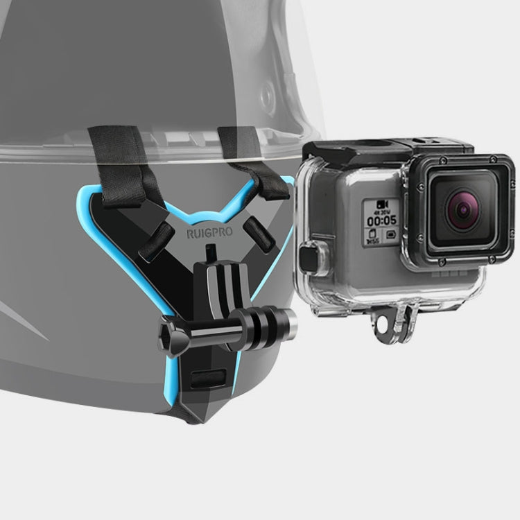 เข็มขัดติดหมวกกันน็อค + เคสกันน้ำสำหรับ GoPro HERO7 Black / 6/5, Helmet Belt Mount +Waterproof Case