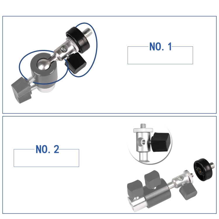 ขายึดร่มแบบตั้งไฟแฟลชอเนกประสงค์ชนิด D รับน้ำหนักสูงสุด: 2 กก, D Type