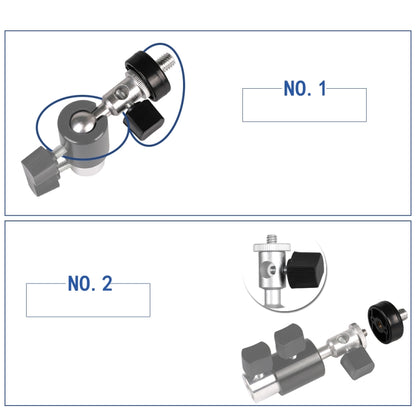ขายึดร่มแบบตั้งไฟแฟลชอเนกประสงค์ชนิด D รับน้ำหนักสูงสุด: 2 กก, D Type